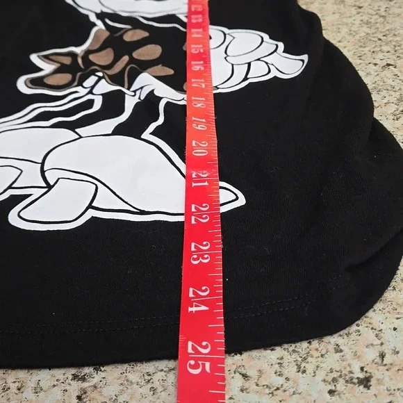 Disney Minnie Mouse Tan Polka Dots Black & White Tank Top Women size LG (11/13) - Picture 9 of 9